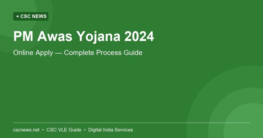 PM Awas Yojana 2024 — Online Apply — Complete Process Guide